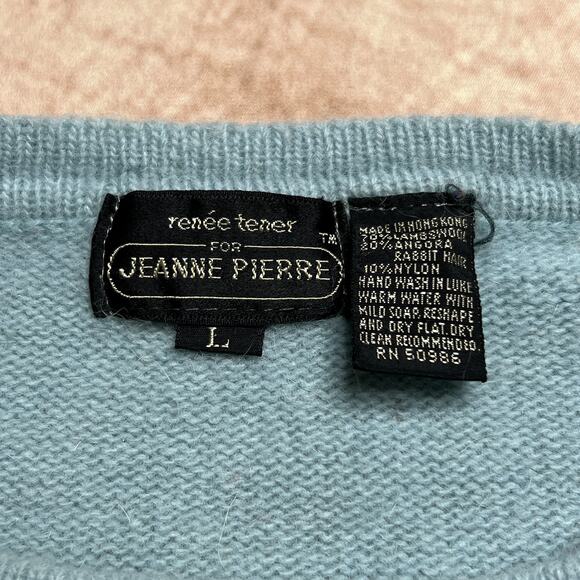 Vintage 80s Renee Tener For Jeanne Pierre Pop Art Floral Daisy Print Sweater - Picture 4 of 5